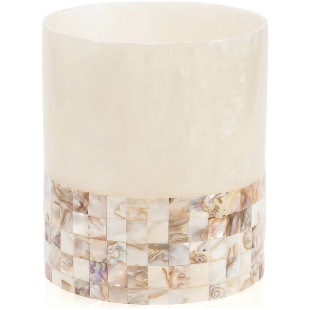 Elegant Cream Mosaic Bath Set - Picture 2 of 3